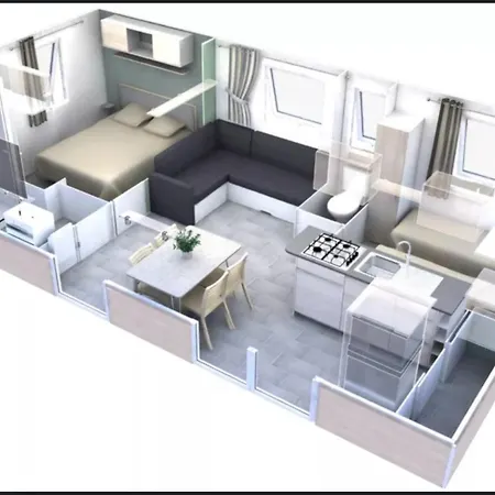 Les Charmettes Mobilhome 2 Ch Climatise - Terrasse Totalement Abritee - Locsweethome Chalet Les Mathes