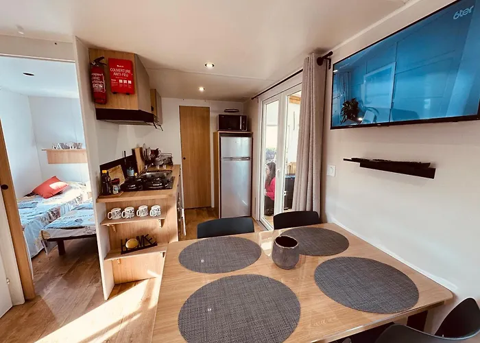 Les Charmettes Mobilhome 2 Ch Climatisé - Terrasse Totalement Abritée - Locsweethome Chalet